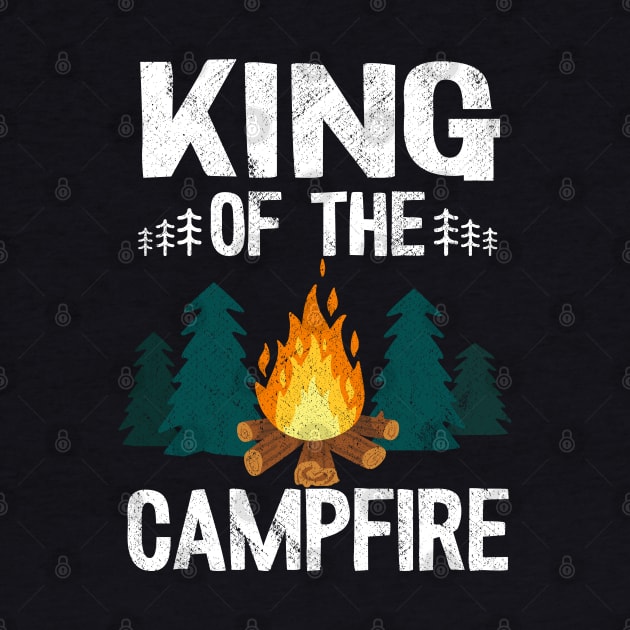 King Of The Campfire Funny Camping by Kuehni